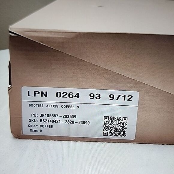 NIB Justfab Alexis Ankle Booties Size 9 Color Coffee - Picture 7 of 7